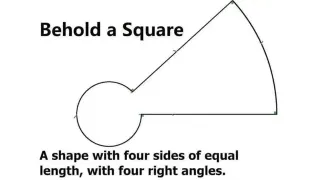 Behold a Square meme card, common rarity