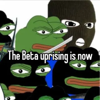 Beta Uprising meme card, rare rarity