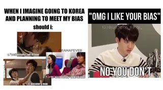 Bias (K-Pop Slang) meme card, common rarity