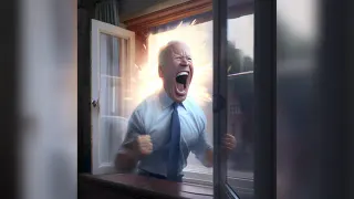Biden Shout meme card, common rarity