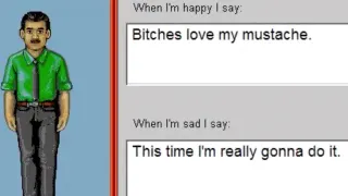Bitches Love My Mustache / This Time I'm Really Gonna Do It meme card, common rarity