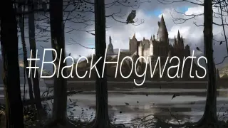 #BlackHogwarts meme card, common rarity