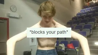 *Blocks Your Path* meme card, common rarity