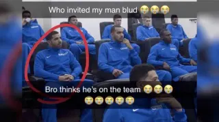 Blud Thinks He's On The Team meme card, rare rarity