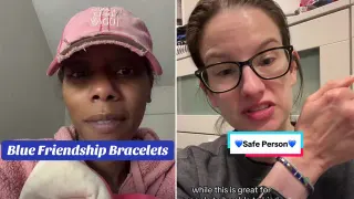 Blue Friendship Bracelet Movement meme card, common rarity