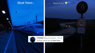 Blue Hour meme card, common rarity