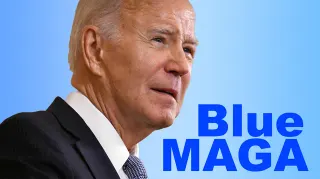 Carte meme Blue MAGA, rareté commune