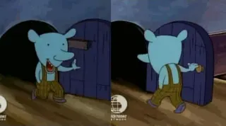 Blue Mouse Entering And Leaving / Winslow's Seen Enough meme card, common rarity