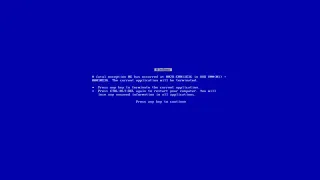 Blue Screen of Death (BSoD) meme card, rare rarity