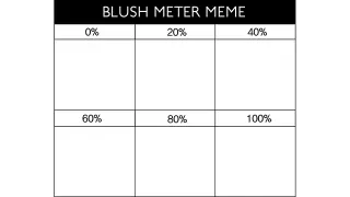 Blush Meter Meme meme card, common rarity