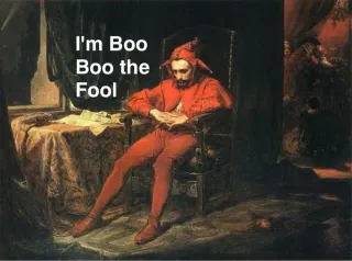Boo Boo the Fool meme card, epic rarity