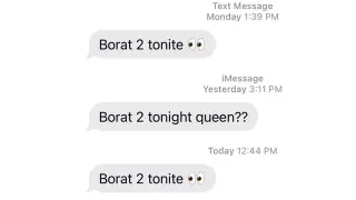 Carte meme Borat 2 Tonight Queen??, rareté rare