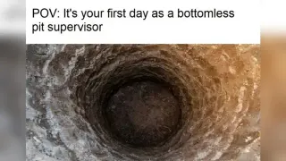 Bottomless Pit Supervisor meme card, rare rarity