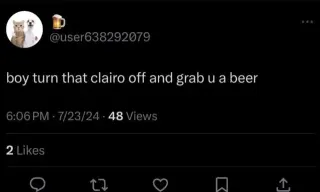 Carte meme Boy Turn That Clairo Off and Grab U A Beer, rareté commune