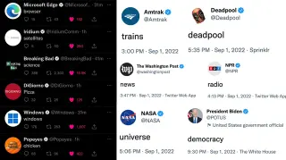 Brands Tweeting One Word meme card, common rarity