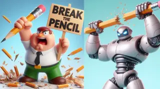 Break The Pencil meme card, common rarity