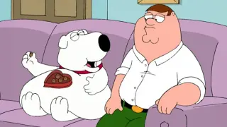Brian Griffin "I Love Chocolate" meme card, common rarity