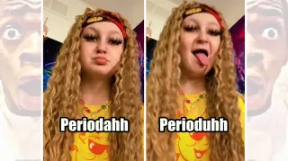 Britt Barbie's "Period Ah Period Uh" meme card, common rarity