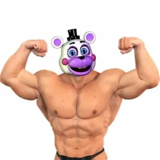 Buff Helpy meme card, common rarity