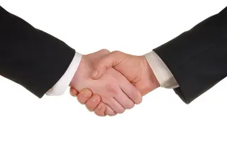 Business Handshake meme card, common rarity