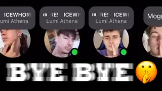 "Bye Bye" Mewing Shh meme card, common rarity