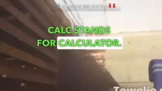 Calc Is Short For Calculator meme card, common rarity