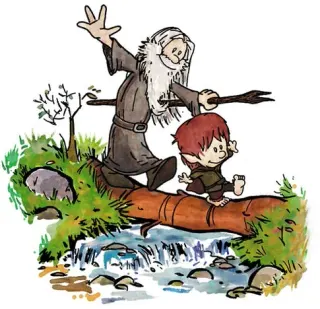 Calvin and Hobbes Log Bridge Parodies meme card, common rarity