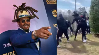 Carte meme Cam Newton Gets Jumped, rareté commune