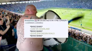 CAM ON INGERLAND SCOR SOM FACKIN GOALS meme card, rare rarity