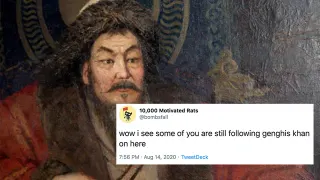 Cancel Genghis Khan meme card, common rarity