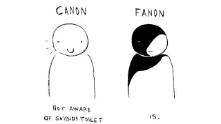 Carte meme Canon vs. Fanon, rareté commune