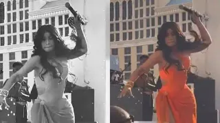 Cardi B Throwing Microphone At Fan meme card, common rarity