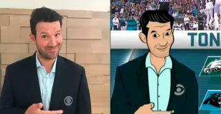 Cartoon Tony Romo meme card, common rarity