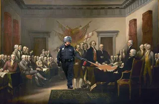 Casually Pepper Spray Everything Cop meme card, epic rarity