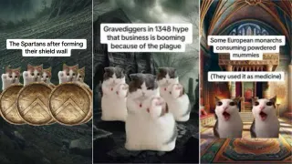 Cat History Videos meme card, common rarity
