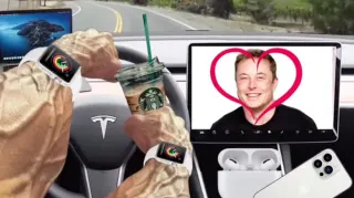 Chad Driving POV Videos meme card, common rarity