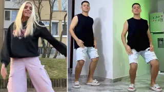"Chantaje" TikTok Dance Trend meme card, common rarity