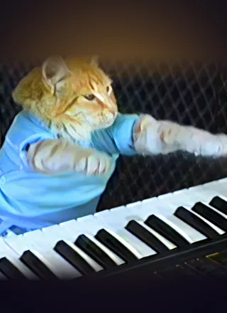 Keyboard Cat — Full Art meme card, mythic rarity