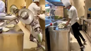 Chef / Robot Kneading Dough meme card, common rarity