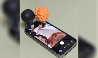 Chibi Characters Looking at Front Camera meme card, common rarity