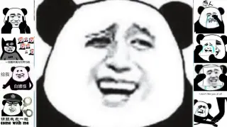 Chinese Panda Reaction Images / Biaoqing Panda Head meme card, rare rarity