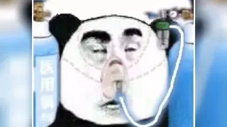 Carte meme Chinese Panda Wearing Oxygen Mask, rareté commune