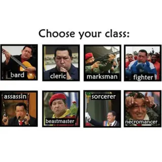 Choose Your Class meme card, rare rarity