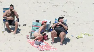 Carte meme Chris Christie Beach Picture, rareté rare