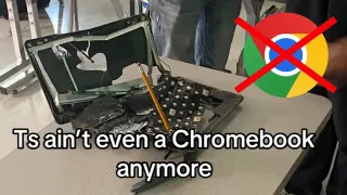 Chromebook Durability Test TikTok Trend meme card, common rarity