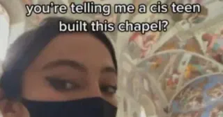 Cis Teen Chapel meme card, common rarity