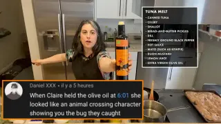 Claire Saffitz Showing Olive Oil Like an 'Animal Crossing' Character meme card, common rarity