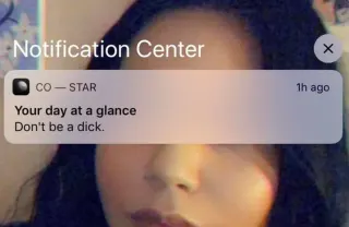 Co-Star Notifications meme card, common rarity