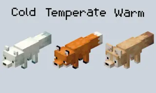Cold, Temperate, Warm Variants (Minecraft) meme card, common rarity