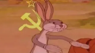 Communist Bugs Bunny meme card, epic rarity